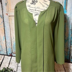 Ashley Stewart sheer long sleeve top